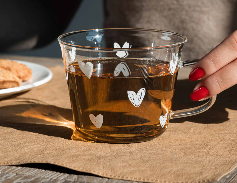 Set 2 tazze colazione Cuori