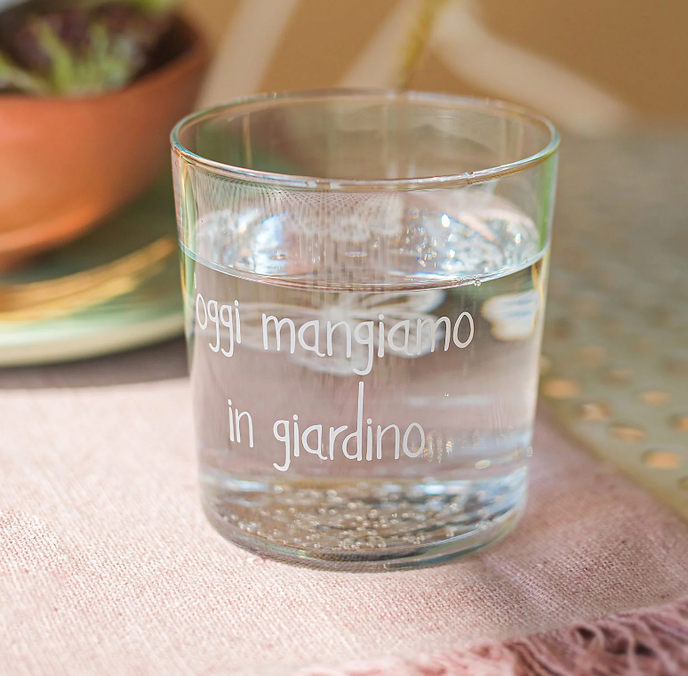 Set 6 Bicchieri acqua Mangiare in giardino