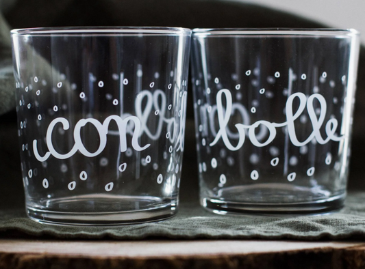 Set 6 Bicchieri acqua Con Bolle