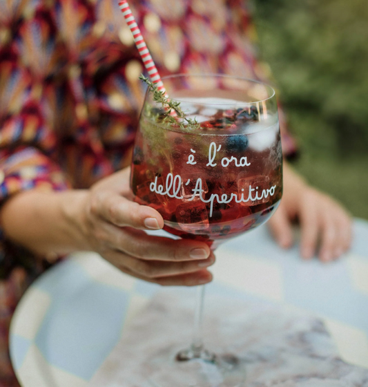 Set 2 calici cocktail E' l'ora dell'aperitivo 82cl